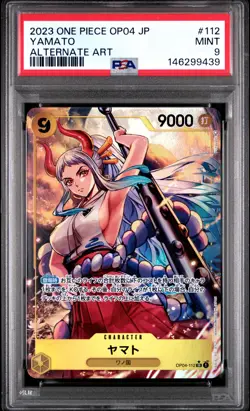 2023 ONE PIECE JPN OP04-KINGDOMS OF INTRIGUE ALTERNATE ART #112 YAMATO PSA 9 - Image 1