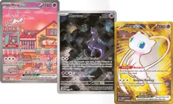 Pokemon 151 Mew ex Mewtwo SVP053 SVP052 METAL 205/165 ALL 3 Promo Cards! - Image 1