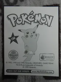 ARTIKODIN/ARTICUNO #144 - STICKER MERLIN COLLECTION POKEMON - TRES BON ETAT - Image 4