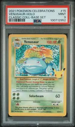 2021 POKEMON CELEBRATIONS CLASSIC COLL #15 VENUSAUR-HOLO PSA 9 - Image 1