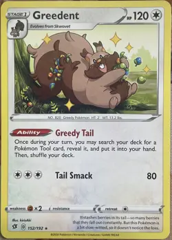 Greedent Rare - 152/192 - Rebel Clash Pokemon 2020 - Image 1