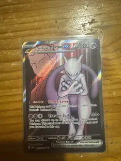Pokemon Team Rocket's Mewtwo ex - 213/182 Full Art Destined Rivals NM Near Mint - Image 1
