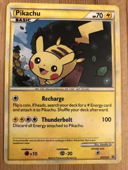 Pokemon Pikachu Black Star Promo HGSS03 LP Condition - Image 1