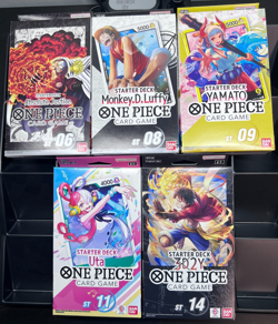 ONE PIECE Starter DECK BUNDLE (5) ST06 ST08 ST09 ST11 ST14 Doflamingo Luffy - Image 1
