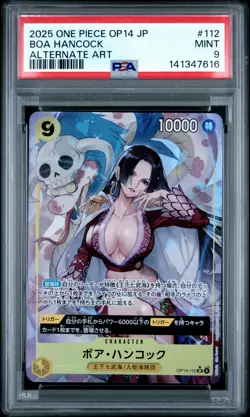 2025 ONE PIECE JPN OP14-THE AZURE SEA'S SEVEN ALTERNATE ART BOA HANCOCK PSA 9 - Image 1