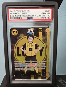 PSA 10 Monkey.D.Luffy (BVB x One Piece Campaign) ST13-003 Matchday Promo - Image 1