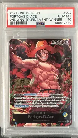 One Piece 2nd Anniversary Tournament Winner Set PSA 10 Luffy Ace Sabo Gem Mint 3 - Image 4