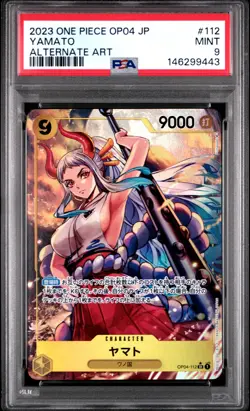 2023 ONE PIECE JPN OP04-KINGDOMS OF INTRIGUE ALTERNATE ART #112 YAMATO PSA 9 - Image 1