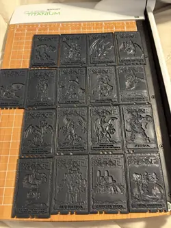YU-GI-OH PLASTIC TRADING CARD 1996 BLUE BLACK LOT OF 17 VINTAGE - Image 1