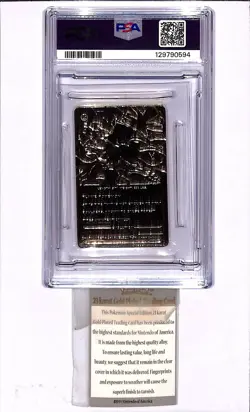 1999 Burger King Pokemon Charizard Gold Card PSA 8 NM-MT - Image 2