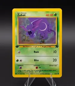 Zubat Pokemon Card 1st Edition Team Rocket 70/82 Common TCG 2000 WOTC - Image 1