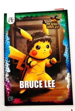 FE Bruce Lee Pikachu Cosplay! Trading Card #103 HOLO Holyday Holographic MINT - Image 1
