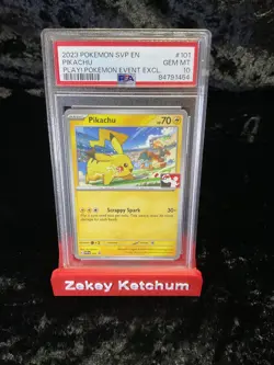 2023 Pokemon Pikachu - PSA 10 - Play! Pokemon Event Stamped Promo - SVP EN 101 - Image 1