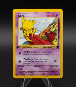 Abra Pokemon Card 1st Edition Team Rocket 49/82 Common TCG 2000 WOTC - Image 1