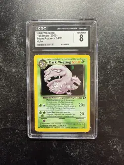 CGC 8 Dark Weezing 2000 Team Rocket 14/82 Holo Pokemon Card Mint - Image 1