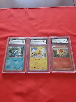 GEM MINT Graded Pokemon Cards (3): Frogadier 034 / Zapdos 041 / Fennekin 017/131 - Image 1