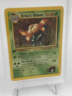 2000 POKEMON GYM HEROES Card ERIKA'S GLOOM #46/132 1ST EDITION graded slab PSA 6 - Image 3