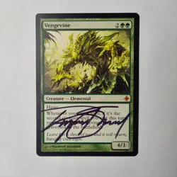 MTG Vengevine Rise of the Eldrazi - Signed by Artist Raymond Swanland - Image 1