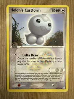 Pokemon TCG Holon's Castform EX Holon Phantoms 44/110 Regular Uncommon HP - Image 1