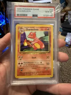 1999 Pokemon Charmeleon #24 PSA 10 Gem Mint Base Set Unlimited - Image 1