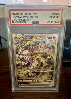 Pokemon Mewtwo VSTAR GG44/GG70 Crown Zenith Galarian Gallery Holo PSA 10 - Image 3