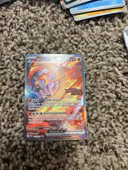 Pokemon TCG Team Rockets Moltres EX Destined Rivals Card 229/182 SIR Stamped - Image 3
