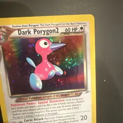 Pokemon Dark Porygon2 8/105 Neo Destiny Holo Rare near mint! With swirl - Image 2