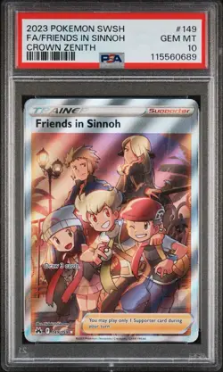 2023 Pokemon Sword & Shield Crown Zenith Friends in Sinnoh 149/159 #149 PSA 10 - Image 1