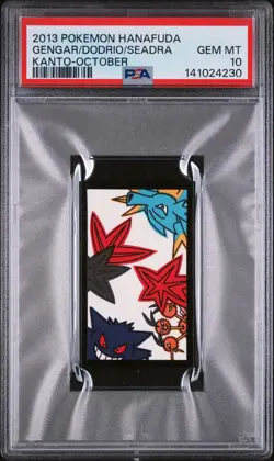 2013 POKEMON HANAFUDA KANTO OCTOBER DODRIO/GENGAR/SEADRA PSA 10 - Image 1