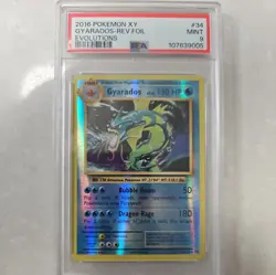 GYARADOS-REV.FOIL EVOLUTIONS POKEMON XY EVOLUTIONS 2016 34 PSA 9 - Image 1