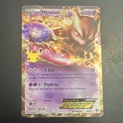 Pokemon Mewtwo EX 54/99 Celebrations Classic Collection Full Art Holo Basic 170… - Image 1