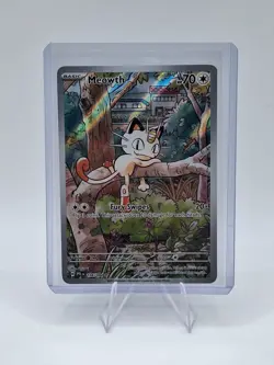 Meowth 106/094 Illustration Rare ME02: Phantasmal Flames Pokemon TCG NM Holo - Image 1