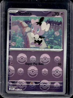 2025 Pokemon White Flare Gothita Reverse Holo Poke Ball Common #041/086 - Image 1