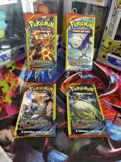 Pokemon TCG XY Primal Clash 3-CARD Booster Pack Art Set of 4 - FACTORY SEALED - Image 1