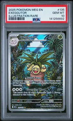 2025 POKEMON MEG EN-MEGA EVOLUTION ILLUSTRATION RARE #135 EXEGGUTOR PSA 10 - Image 1