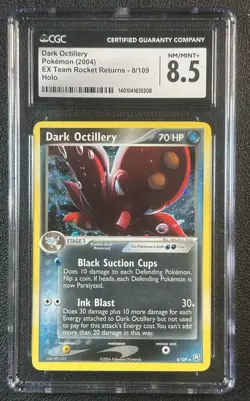 DARK OCTILLERY CGC 8.5 2004 POKEMON EX TEAM ROCKET RETURNS #8/109 HOLO 3520 - Image 1
