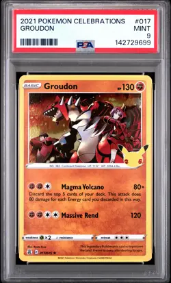 2021 POKEMON CELEBRATIONS #017 GROUDON PSA 9 - Image 1