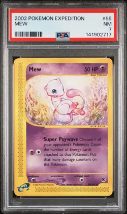 2002 POKEMON EXPEDITION #55 MEW PSA 7 - Image 1