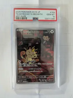 Pokemon Team Rockets Meowth (JP) PSA 10 Glory Of Team Rocket 109/98 - Image 1