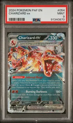 2024 POKEMON PAF EN-PALDEAN FATES #054 CHARIZARD EX PSA 9 - Image 1
