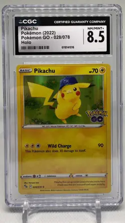 Pikachu (28) Holo Rare Pokemon GO 028/078 NM - Image 1