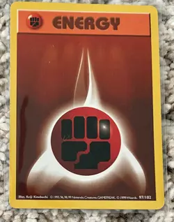 Pokemon Fighting Energy Shadowless Base Set 97/102 (NM and Very Good Conditions) - Image 1