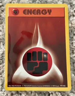 Pokemon Fighting Energy Shadowless Base Set 97/102 (NM and Very Good Conditions) - Image 3