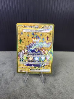 Terapagos EX 173/142 SV07: Stellar Crown Gold Secret Rare Pokemon TCG NM - Image 1