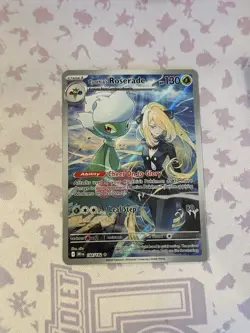 Pokemon TCG Cynthia's Roserade 184/182 IR Destined Rivals NM - Image 1