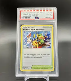Pokemon French Champions Festival 2022 World Championships Promo SWSH96 PSA 10 - Image 1