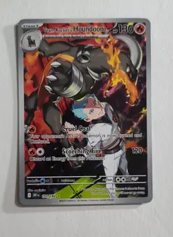 Pokemon TCG Team Rocket's Houndoom Full Art Destined Rivals 191/182 Holo - Image 1
