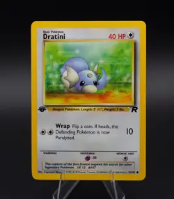 Dratini Pokemon Card 1st Edition Team Rocket 53/82 Common TCG 2000 WOTC - Image 1