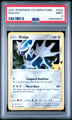 2021 POKEMON CELEBRATIONS #020 DIALGA PSA 9 - Image 1