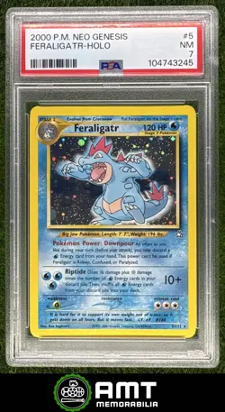Feraligatr PSA 7 2000 Pokemon Neo Genesis Holo #5/111 3245 - Image 1